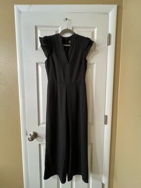 SHEIN Black Maxi Dress with Flutter Cap Sleeves
